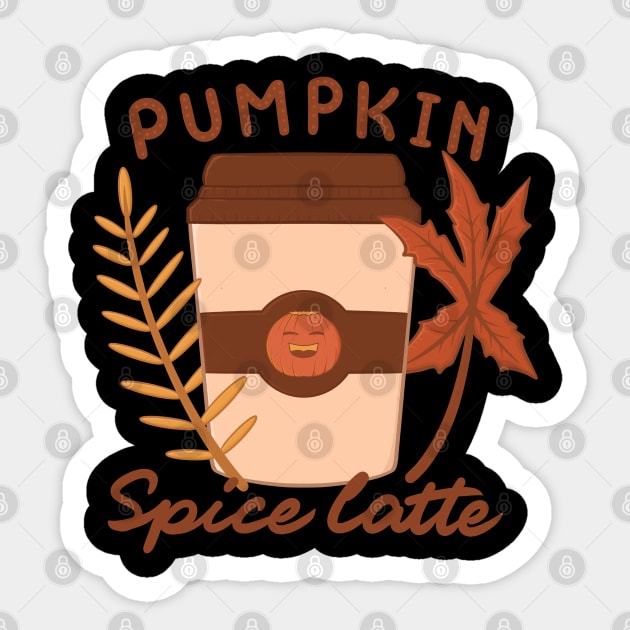 spice latte Sticker by Karyavna